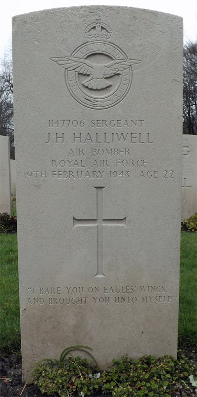 Sgt Joe Hilton Halliwell<br/><br /><br />died February 19th, 1943